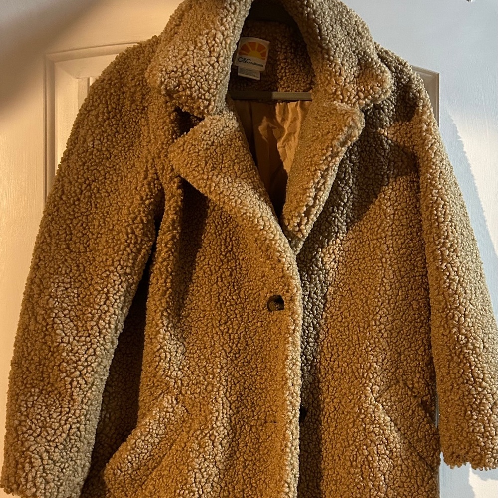 Sherpa C & C Large Full Length Coat Button Up